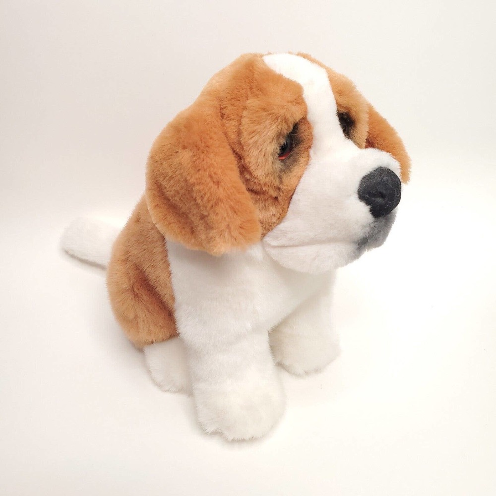 Dakin Dog Plush Puppy St Bernard Lou Rankin Brown White Vintage Stuffed Animal